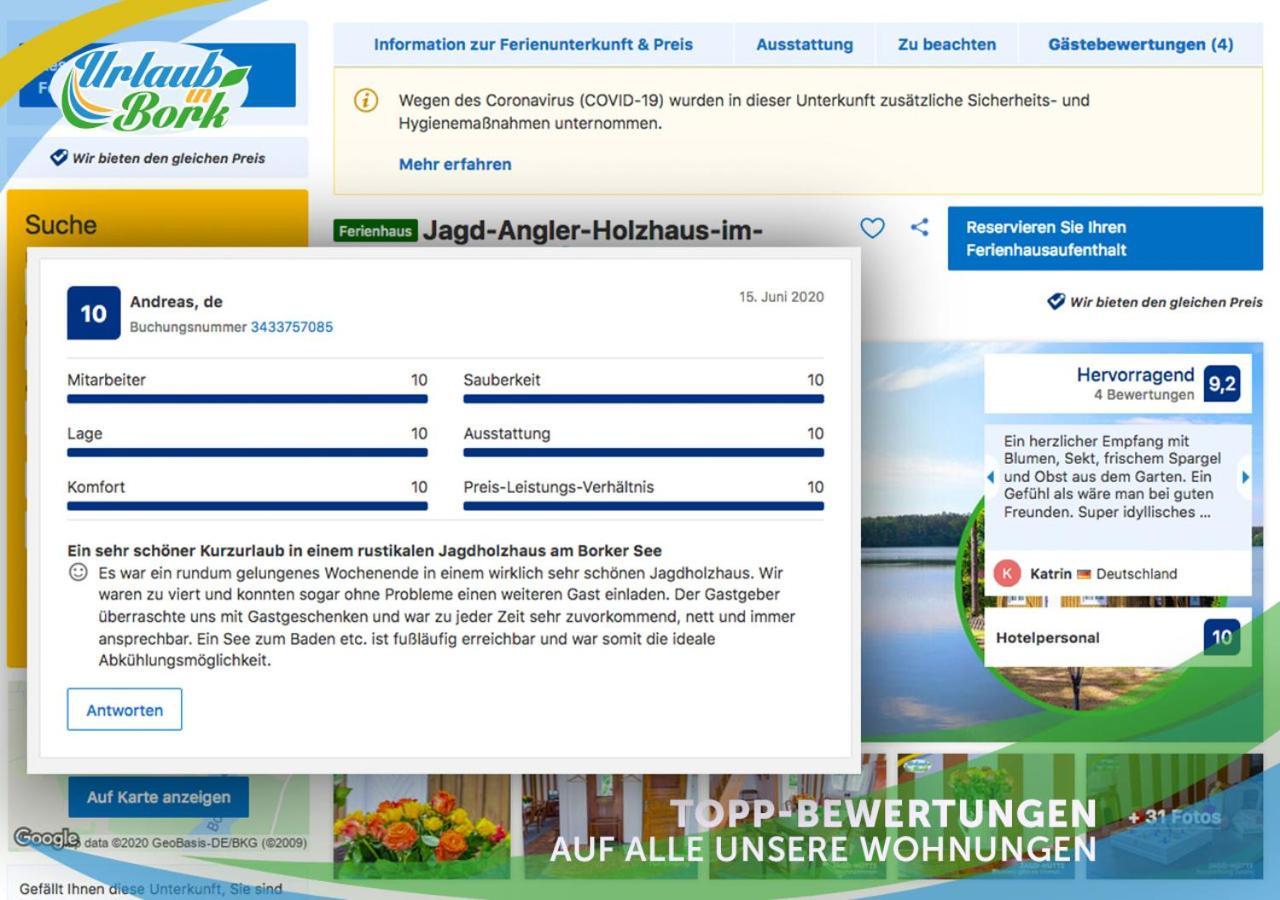 Jagd-Angler-Suite-03-Im-Wald-Am-See 屈里茨 外观 照片